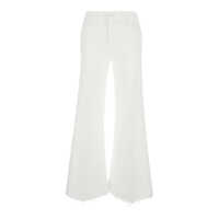 Blugi White Flared Jeans In Denim Woman Femei