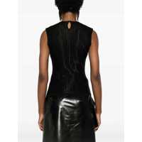 Topuri Alexander McQueen Dama - Topuri Alexander McQueen Alexander McQueen Armor Top Black Femei (BM 13848431) - B-mall.ro