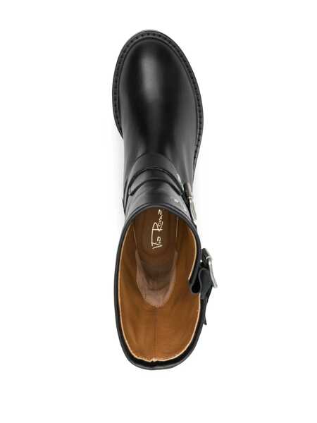 Bocanci Via Roma 15 Black biker boots Black   Femei (BM 13854044) 4