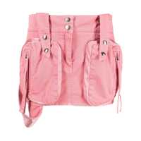 Fuste scurte Pink Medium Waist Miniskirt In Cotton Woman Femei