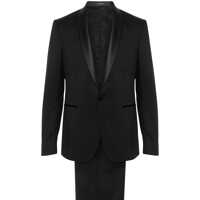 Costume Tagliatore Single-Breasted Wool Blend Suit With Satin Lapels Barbati