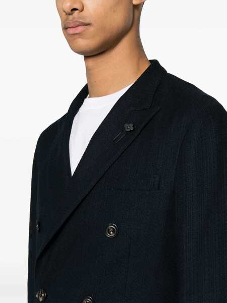 Sacouri Lardini Blue double-breasted blazer Blue Barbati (BM 13866110) 5