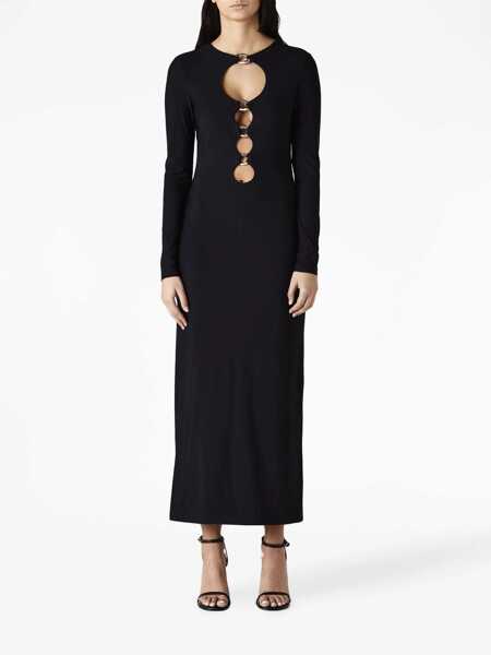 Rochii elegante Burberry Cut-Out Corinne Sheath Dress With Metal Rings Black Femei (BM 13867958) 2