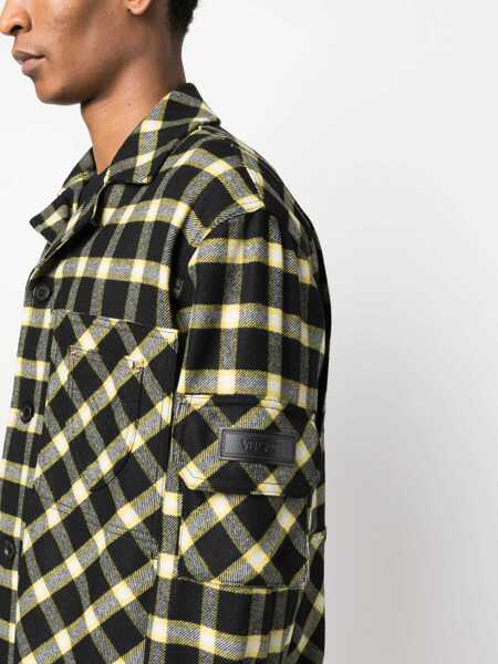 Camasi Versace Versace Wool Blend Overshirt Black Barbati (BM 13868348) 5