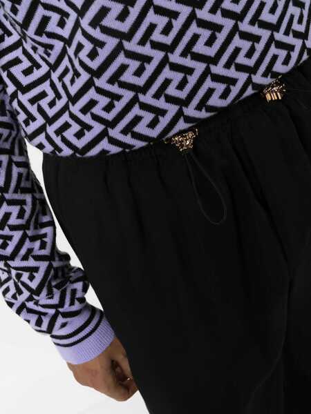Pantaloni Versace Versace Stretch Viscose Trousers Black Barbati (BM 13868354) 5