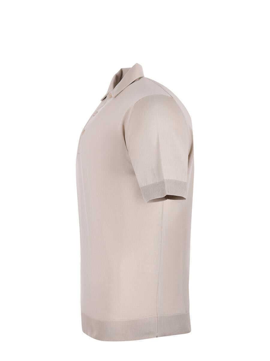 Tricouri Polo FILIPPO DE LAURENTIIS Filippo De Laurentiis  T-Shirts And Polos Beige Barbati (BM 13879814) 2