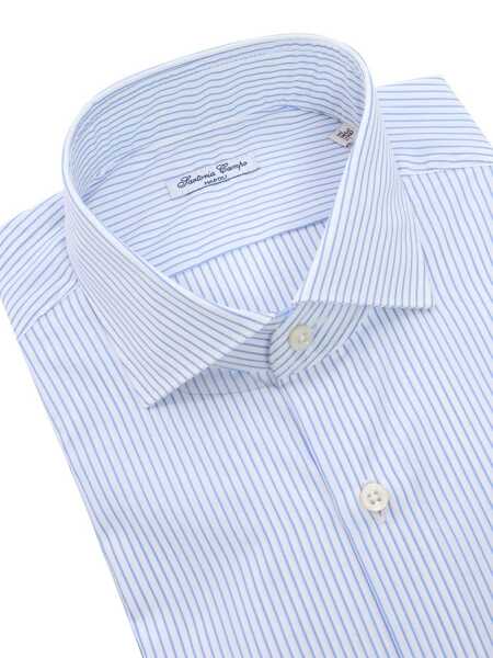 Camasi casual Sartoria Del Campo-Sonrisa White and blue striped shirt Multicolor Barbati (BM 13888676) 2