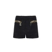 Pantaloni scurti ELISABETTA FRANCHI BLACK SHORTS WITH CHAIN Femei