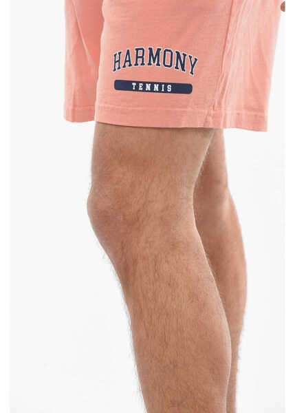 Pantaloni scurti HARMONY Drawstring Waist Cotton Tennis Shorts Pink Barbati (BM 13946150) 3