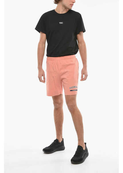 Pantaloni scurti HARMONY Drawstring Waist Cotton Tennis Shorts Pink Barbati (BM 13946150) 4