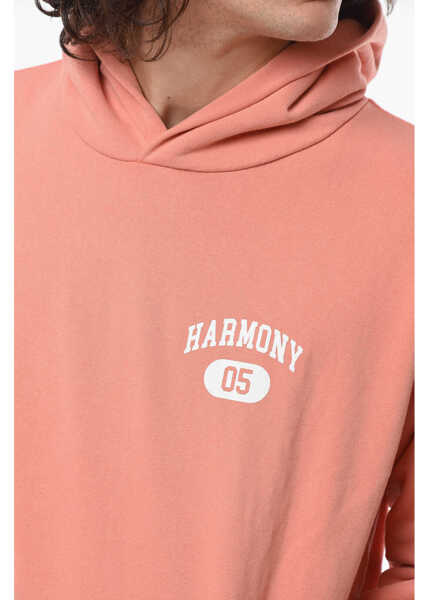 Bluze de trening HARMONY Logo Printed Brushed Cotton Hoodie Pink Barbati (BM 13946159) 3