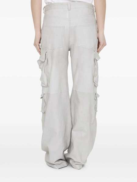 Pantaloni casual Salvatore Santoro Leather Cargo Pants Beige Femei (BM 13948229) 4