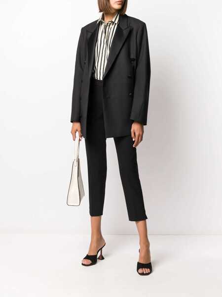 Pantaloni casual PT TORINO Pt Torino New York Techno Fabric Tailored Trousers Black Femei (BM 13951211) 2