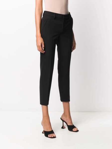 Pantaloni casual PT TORINO Pt Torino New York Techno Fabric Tailored Trousers Black Femei (BM 13951211) 3
