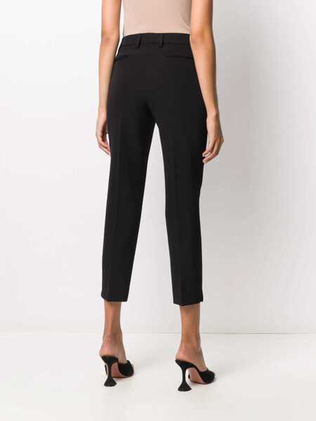Pantaloni casual PT TORINO Pt Torino New York Techno Fabric Tailored Trousers Black Femei (BM 13951211) 4