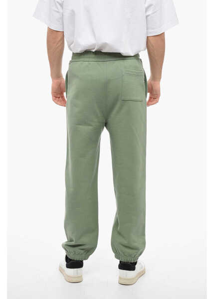 Pantaloni de trening Jil Sander Brushed Cotton Joggers With Drawstring Green Barbati (BM 13980116) 2