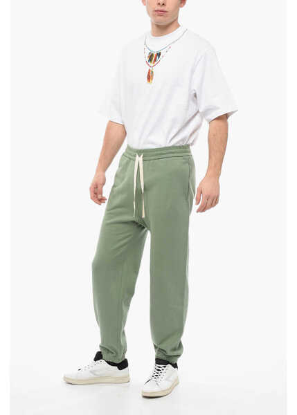 Pantaloni de trening Jil Sander Brushed Cotton Joggers With Drawstring Green Barbati (BM 13980116) 4