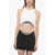 DAVID KOMA Jeweled Bottom Octopus Crop Top White