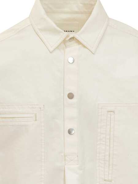 Camasi Isabel Marant Isabel Marant Cotton Terry Shirt WHITE Barbati (BM 13983341) 4