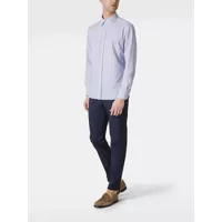 Camasi Xacus White And Blue Stripes Shirt Barbati