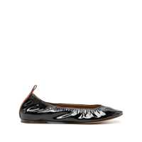 Balerini Lanvin Lanvin Black Leather Ballerina Flats