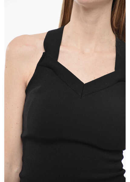 Rochii lungi Patou Seeveless Bodycon Long Dress Black Femei (BM 13995635) 3