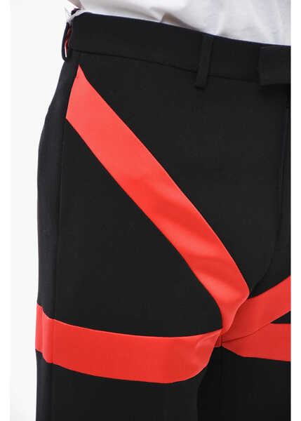 Pantaloni casual Salvatore Ferragamo Wide Leg Pants With Contrasting Detail Black Barbati (BM 13995932) 3