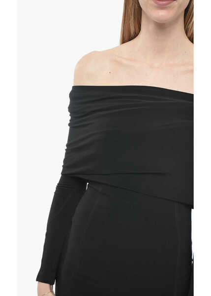 Rochii lungi AZ FACTORY Long-Sleeved Tight Dress Black Femei (BM 13997189) 3