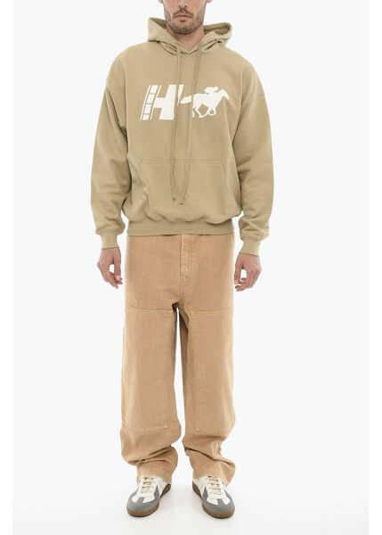 Bluze de trening 1989 STUDIO Brushed Cotton Ranch Crew Hoodie Beige Barbati (BM 13998104) 4