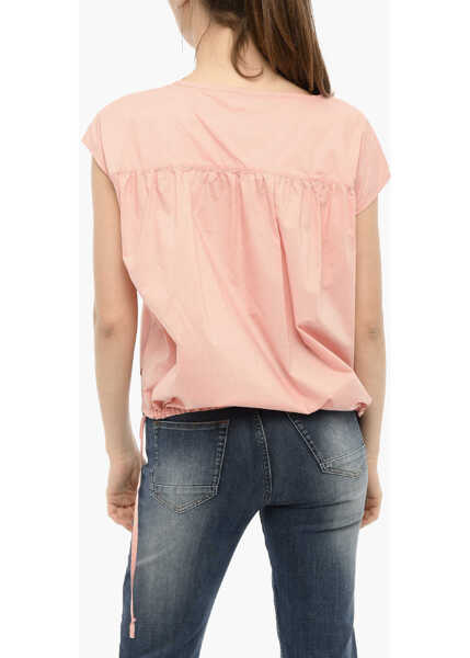 Bluze Woolrich Cotton Popeline Blouse With Laces Pink Femei (BM 13998134) 2