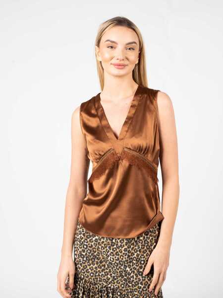 Tricouri Pinko Sabino 1G15E2 Brzowy Femei (BM 13998311) 3