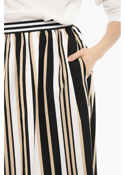 Fuste lungi Woolrich Flared Pencil Striped Scully Longuette Skirt Beige Femei (BM 13998416) 3