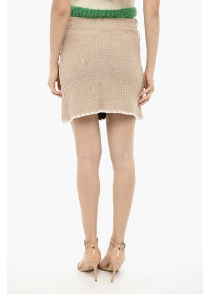 Fuste scurte CORMIO Lurex Chiara Mini Skirt With Ornamental Buttons Beige Femei (BM 13998581) 2