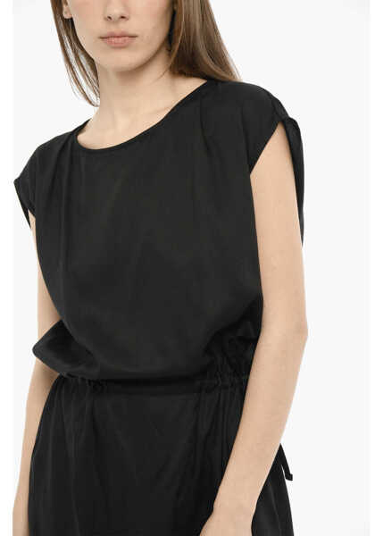 Rochii lungi Woolrich Twill Solid Color Maxi Dress Black Femei (BM 14006447) 3