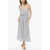 Woolrich Awning Striped Linen Maxi Dress With Belt White