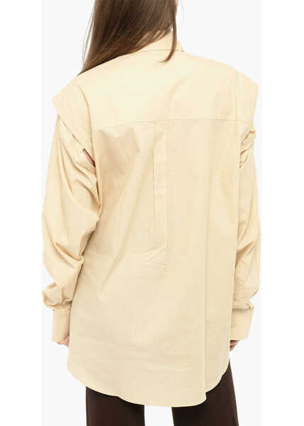 Camasi casual RAMAEL Cotton Shirt With Double Breast Pockets Beige Femei (BM 14006510) 2