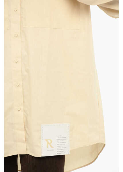Camasi casual RAMAEL Cotton Shirt With Double Breast Pockets Beige Femei (BM 14006510) 4