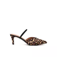 Pantofi cu toc Via Roma 15 Leopard slingback pumps