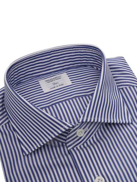 Camasi casual Mazzarelli Camicie Blue striped shirt Blue Barbati (BM 14007002) 2