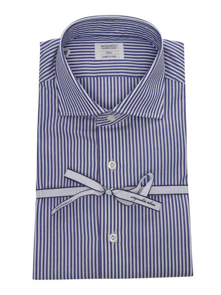 Camasi casual Mazzarelli Camicie Blue striped shirt Blue Barbati (BM 14007002) 1