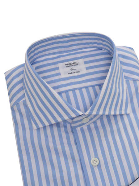 Camasi casual Mazzarelli Camicie Light blue striped shirt White Barbati (BM 14007008) 2