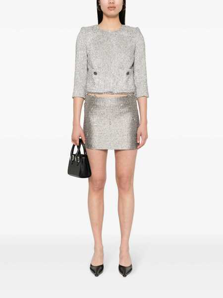 Paltoane Elisabetta Franchi Elegant silver jacket Silver Femei (BM 14007431) 2