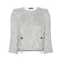 Paltoane Elisabetta Franchi Elegant silver jacket