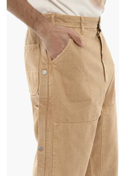 Pantaloni casual 1989 STUDIO Side Zip Straight Leg Pants Brown Barbati (BM 14007623) 2