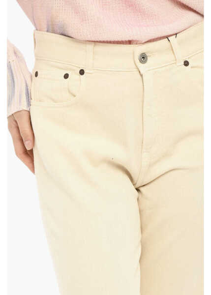 Pantaloni casual Woolrich 5-Pockets Cotton Twill Pants Beige Femei (BM 14007647) 3