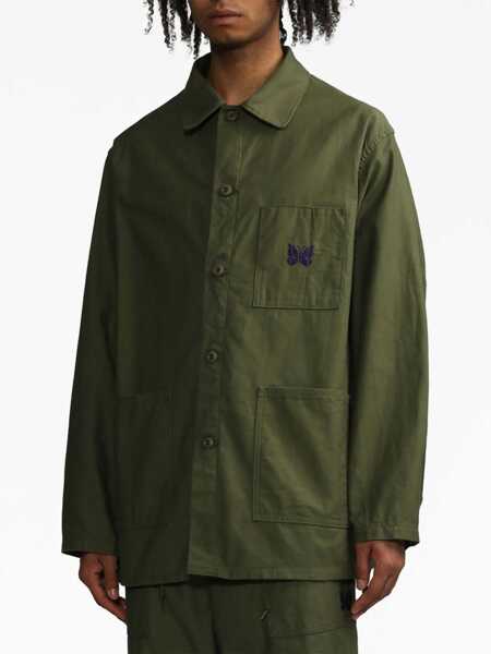 Camasi casual NEEDLES Shirt With Logo Embroidery GREEN Barbati (BM 14007953) 3