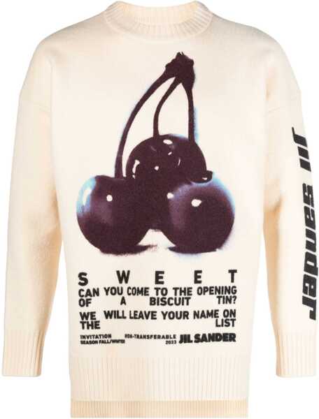 Pulovere casual Jil Sander Jersey With Embroidery BEIGE Barbati (BM 14008013) 1