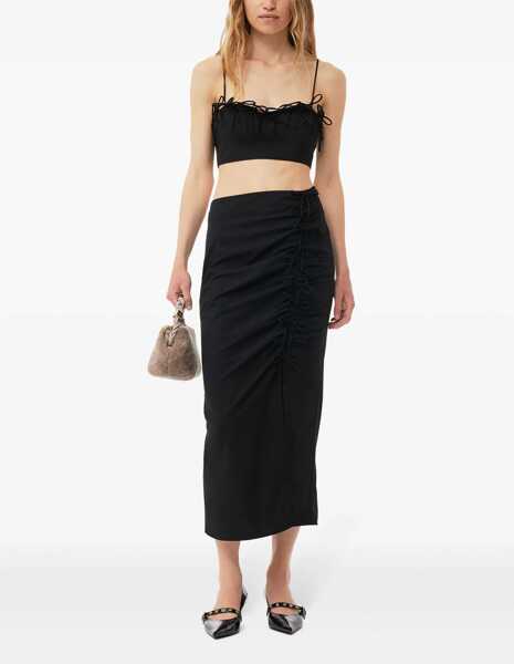 Bluze Ganni Top With Bows BLACK Femei (BM 14009156) 2