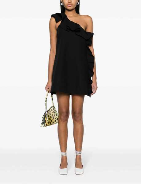 Rochii casual MSGM Dress With Ruffles BLACK Femei (BM 14009162) 2