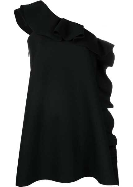 Rochii casual MSGM Dress With Ruffles BLACK Femei (BM 14009162) 1